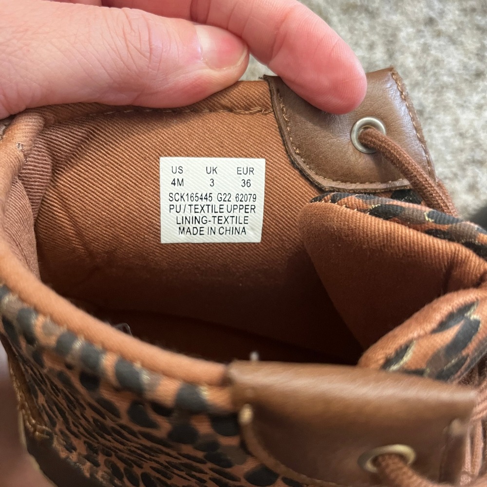 Girls Sperry Boots Animal Waterproof Size 4 - Picture 7 of 10